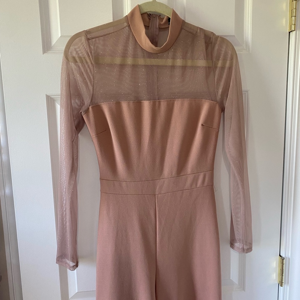 Pink sheer jumpsuit